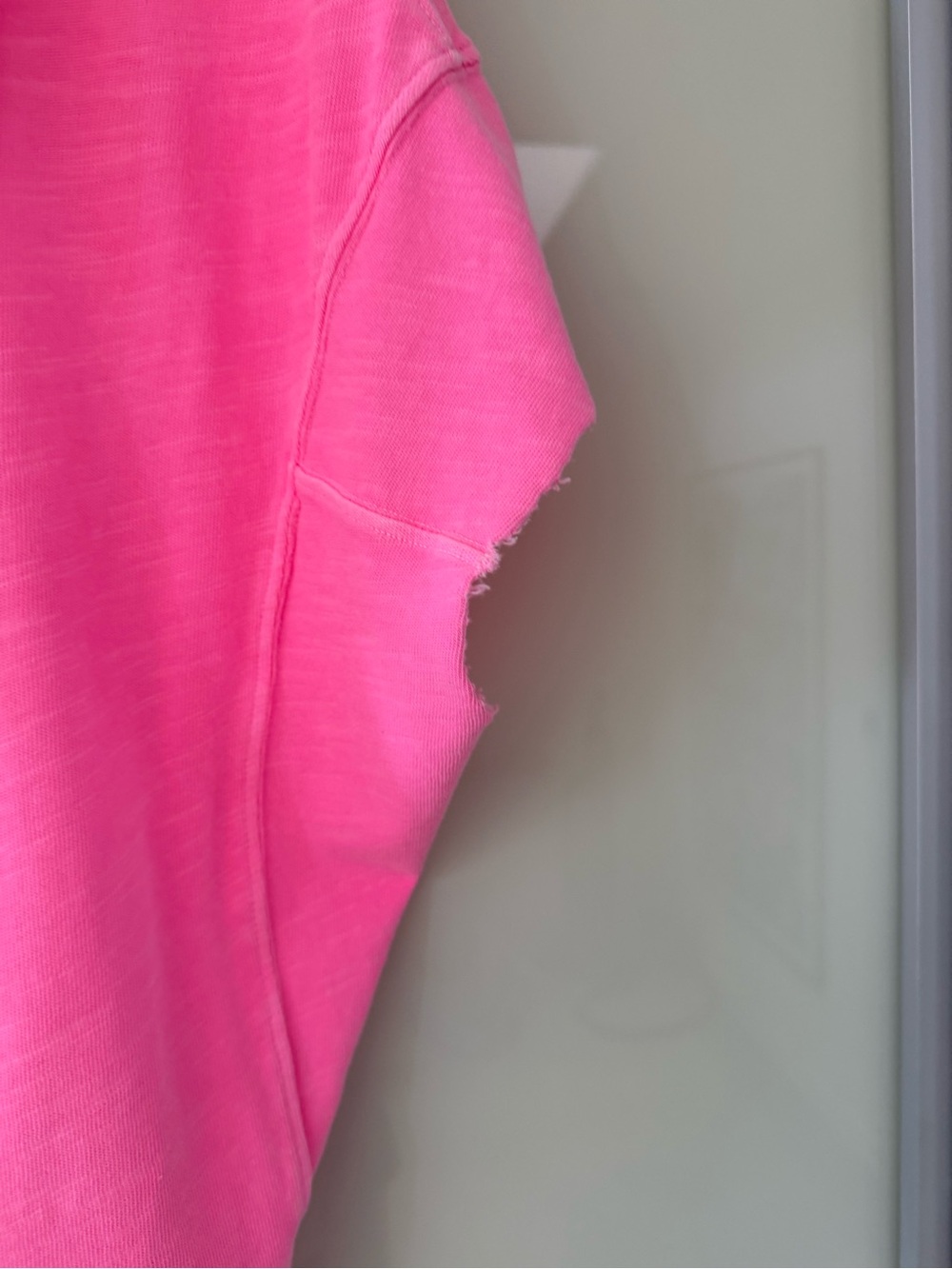 Splendid Neon Pink Hooded Short-Sleeve Sweatshirt - Picture 5 of 7